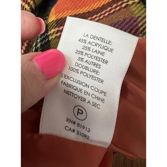 PLENTY BY TRACY REESE Anthropologie Wool Blend Layered Plaid Skirt - Picture 10 of 12